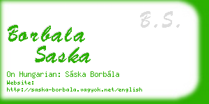 borbala saska business card