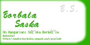 borbala saska business card